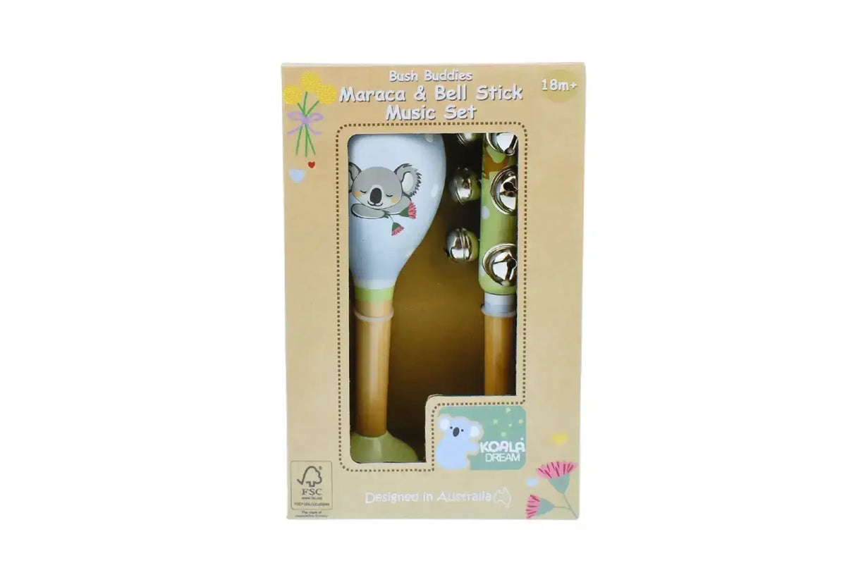 Bush Buddies Australian Animals Maraca and Bellstick Set
