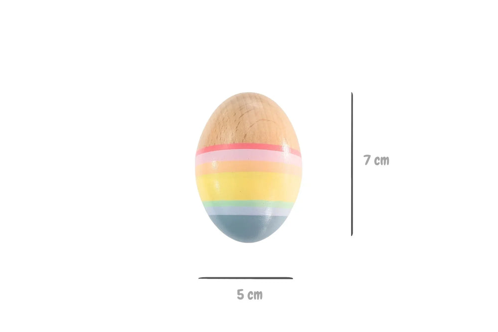Wooden Rainbow Egg Shaker