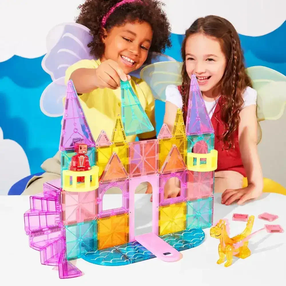 Magna-Tiles - Castle Deluxe + microMAGS 48 Piece Set - Toybox Tales