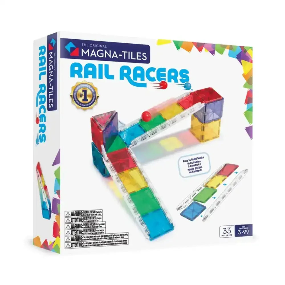Magna-Tiles | Rail Racers 33 Piece