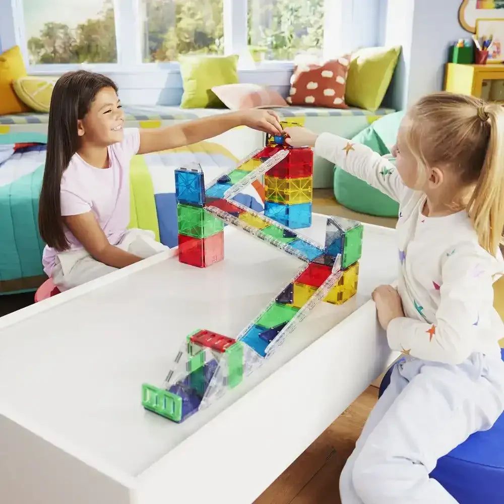 Magna-Tiles | Rail Racers Deluxe 90 Piece