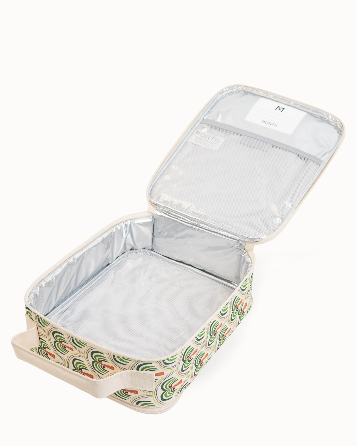 MontiiCo Large Insulated Lunch Bag - Coconut Palms (Ice Pack Included)