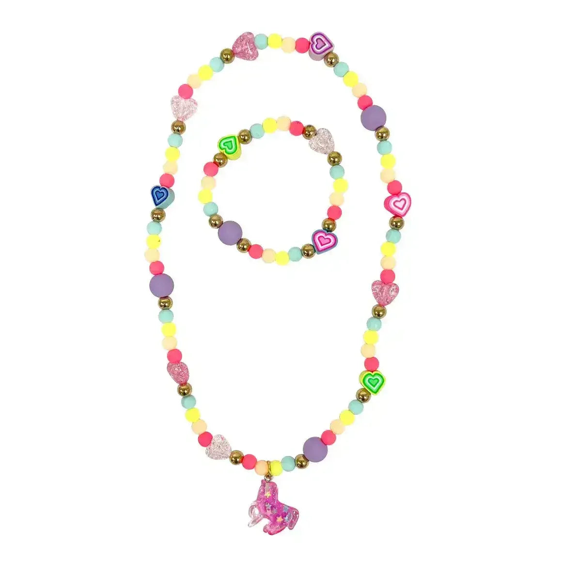 Unicorn Rainbow Necklace & Bracelet Set - Toybox Tales