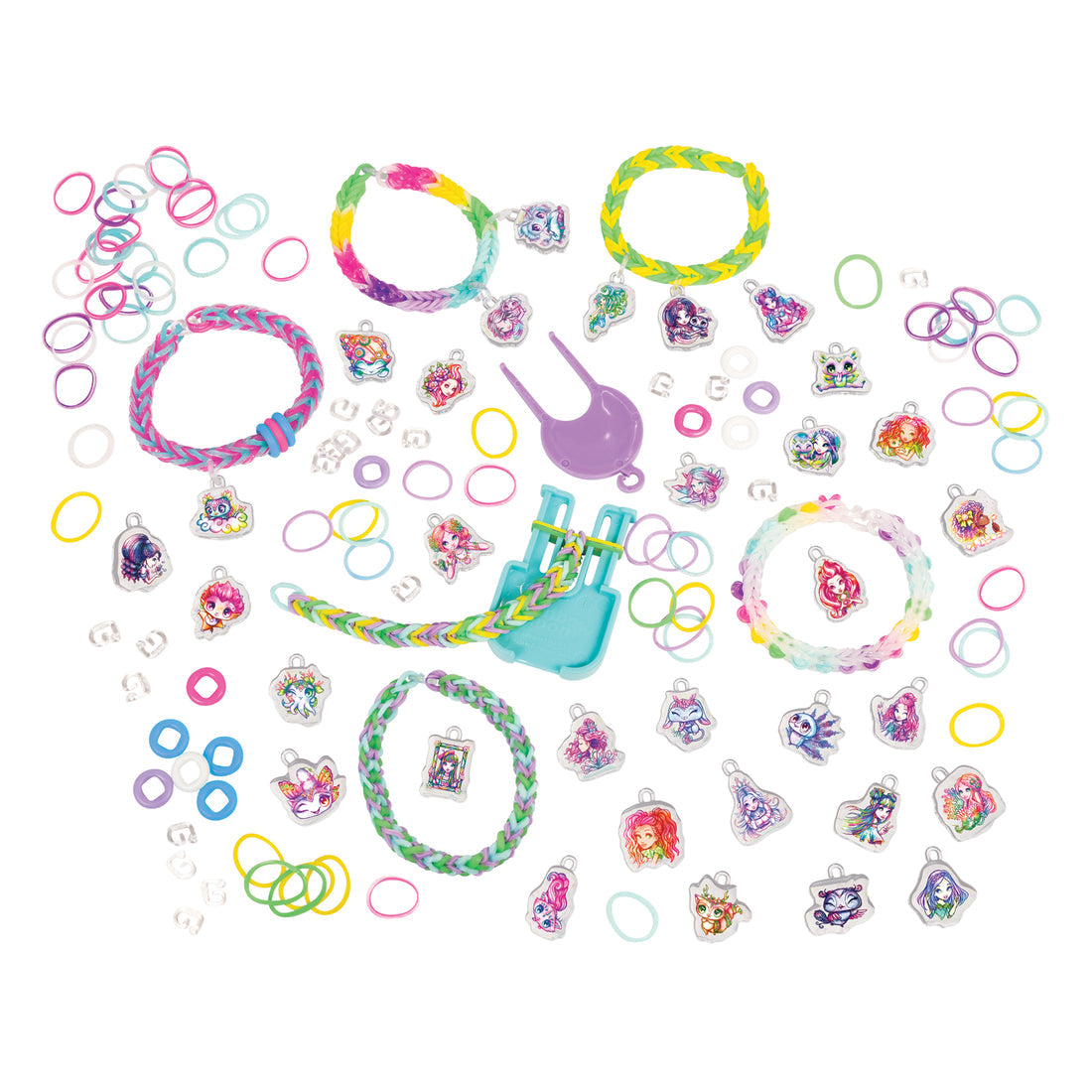 Nebulous Stars | Rainbow Loom | Charm Bracelet Set