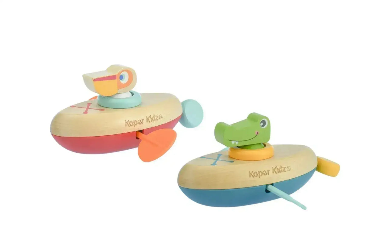 Animal Canoe Pull String Water Bath Toy - Toybox Tales