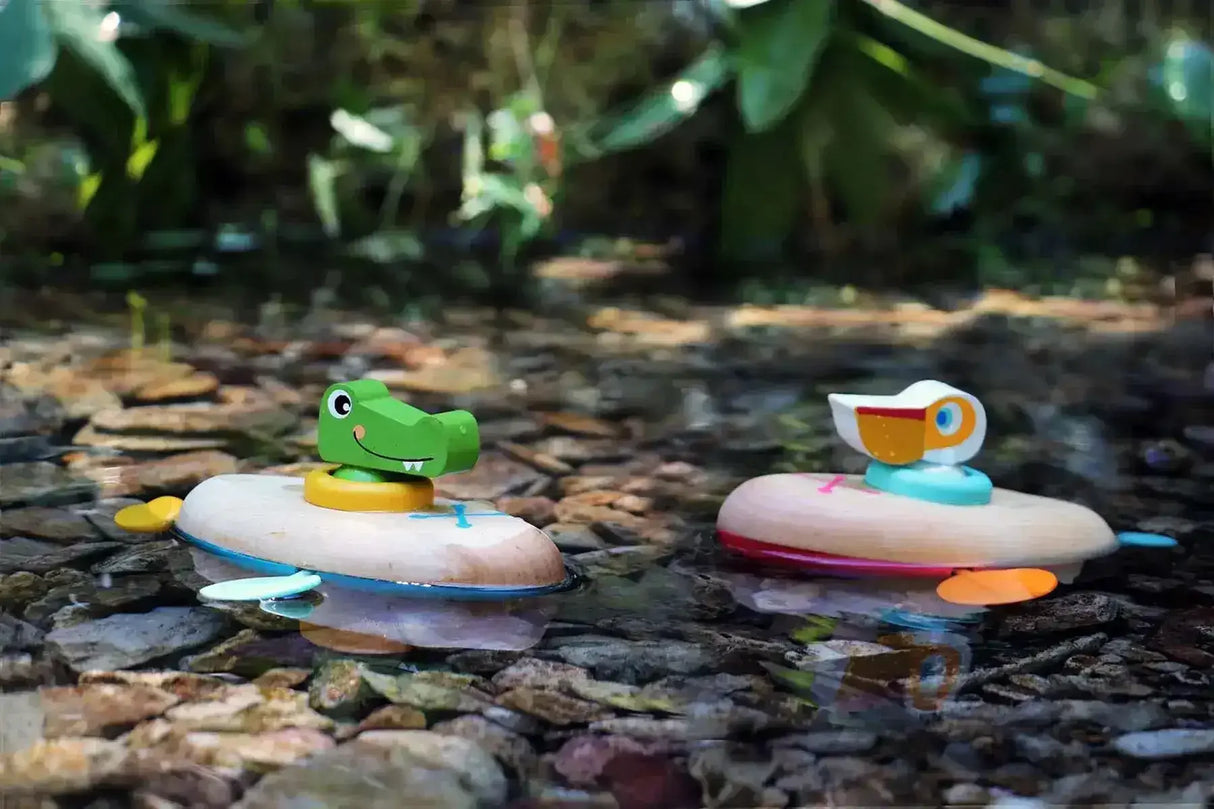 Animal Canoe Pull String Water Bath Toy - Toybox Tales