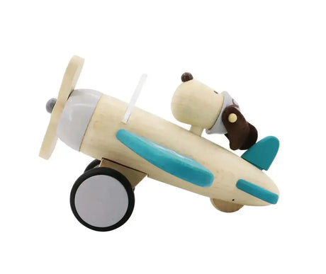 Retro Plane With Cute Dog Driver - Large - Toybox Tales