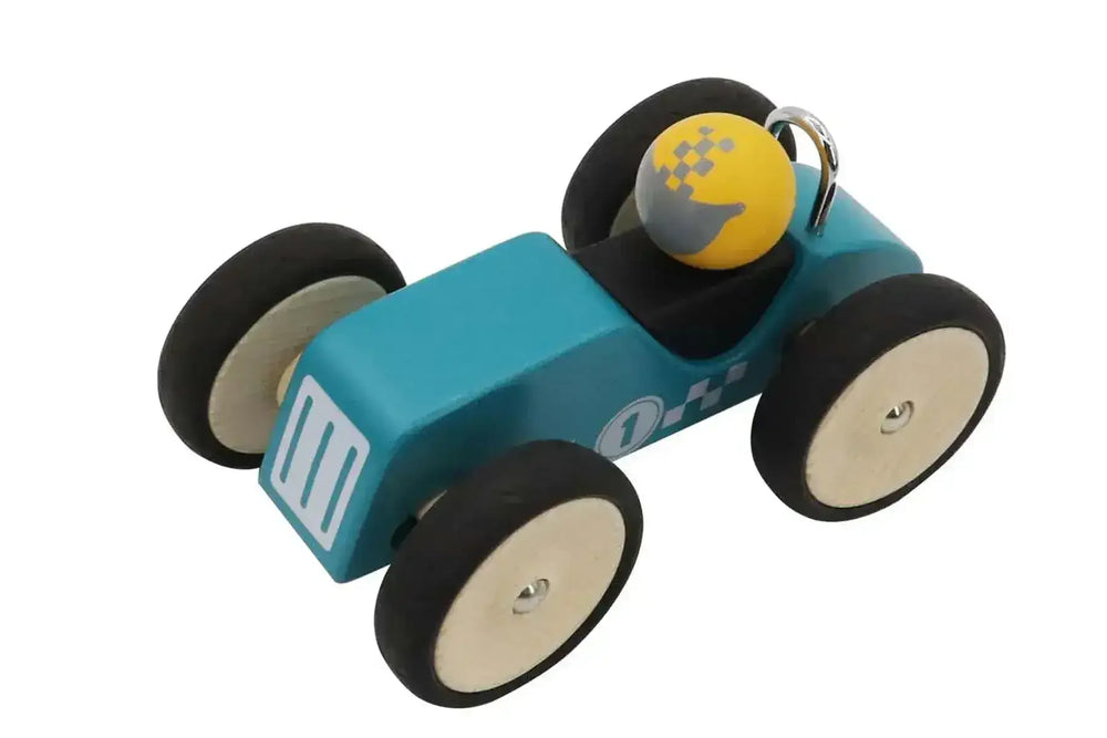 Retro Racing Car Blue - Large - Toybox Tales