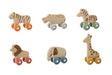 Wildlife Wooden Animal With Silicone Wheels - Toybox Tales