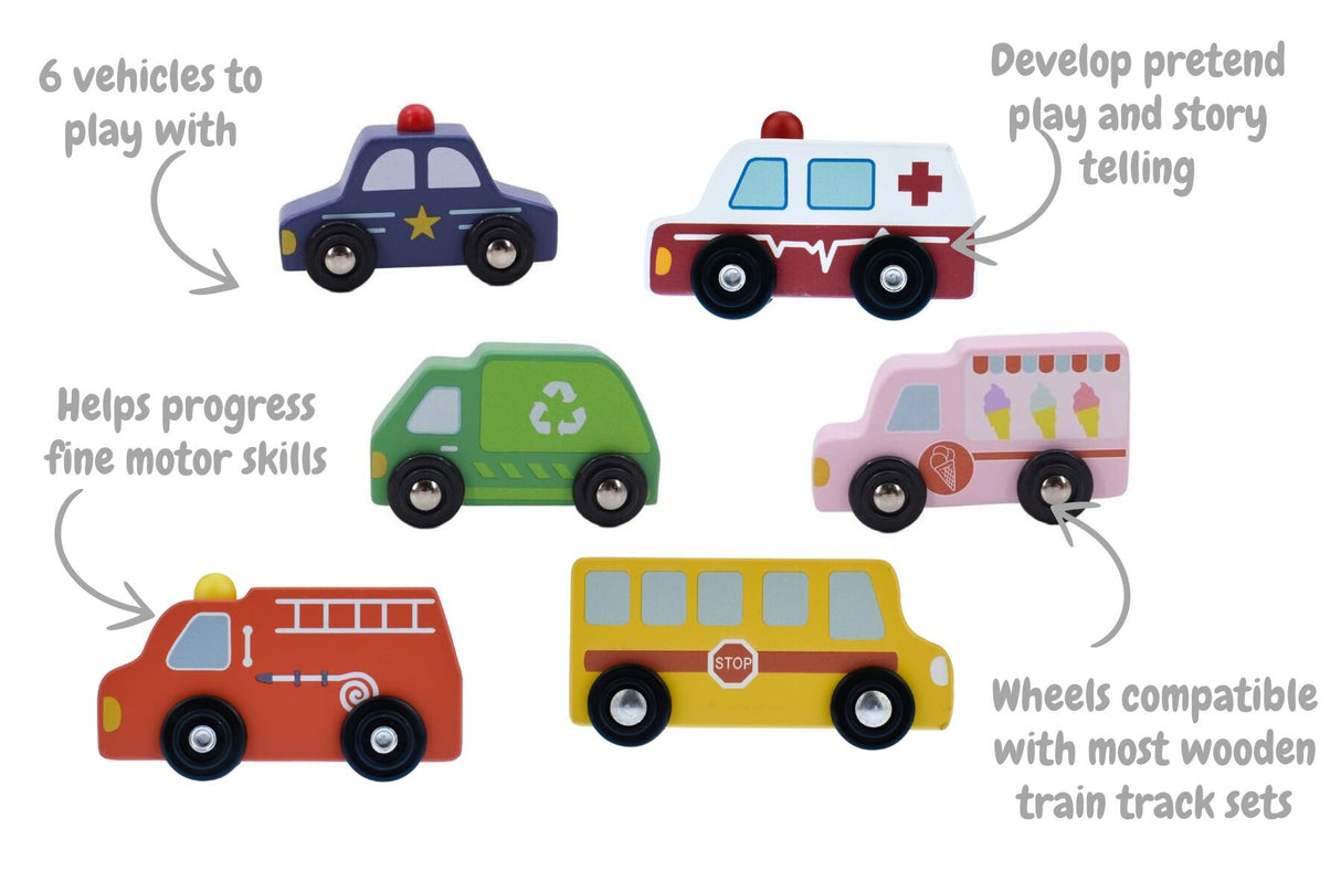 Wooden Transportation & Street Sign Set