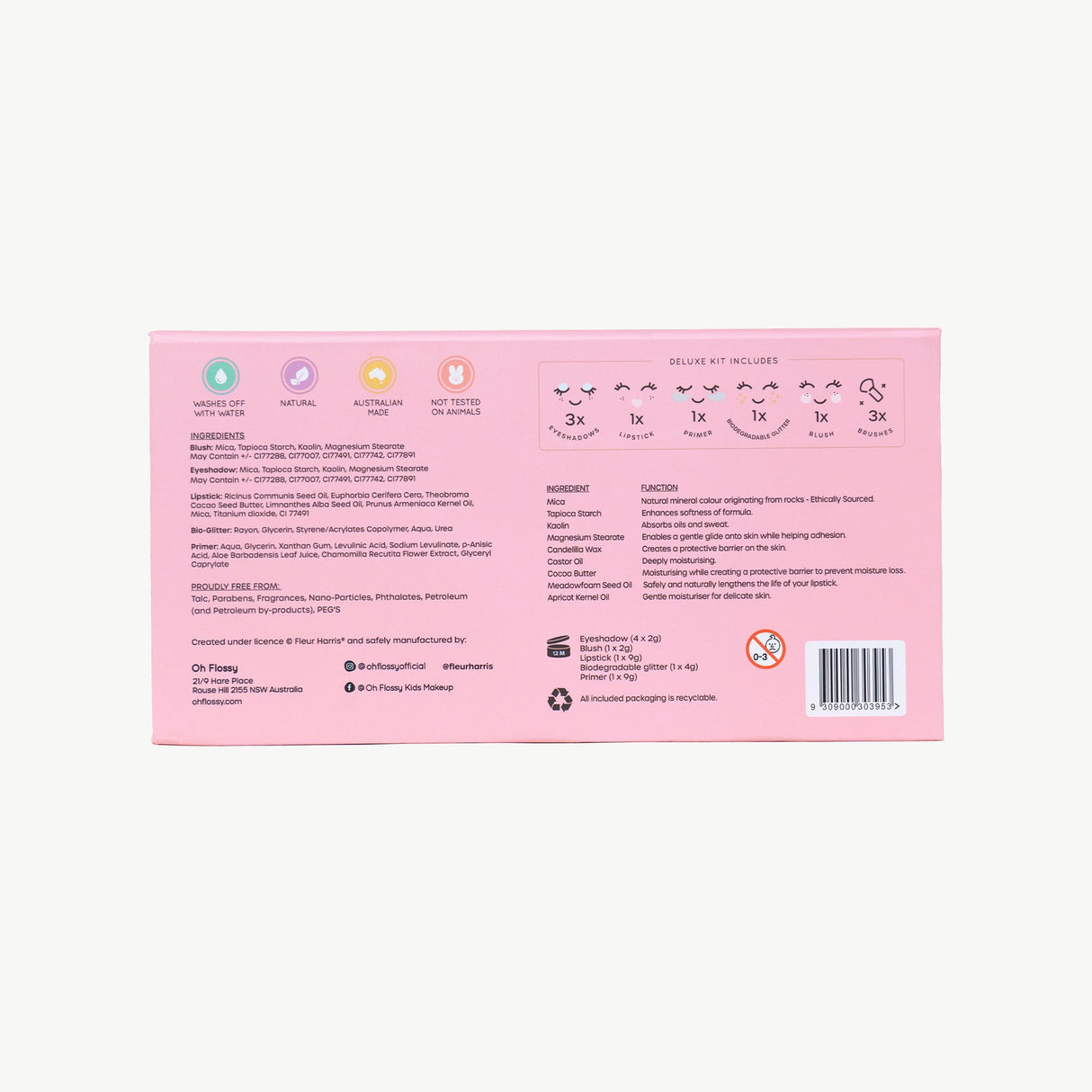 Oh Flossy X Fleur Harris - Garden of Dreams Collection Deluxe Makeup & Glitter Set