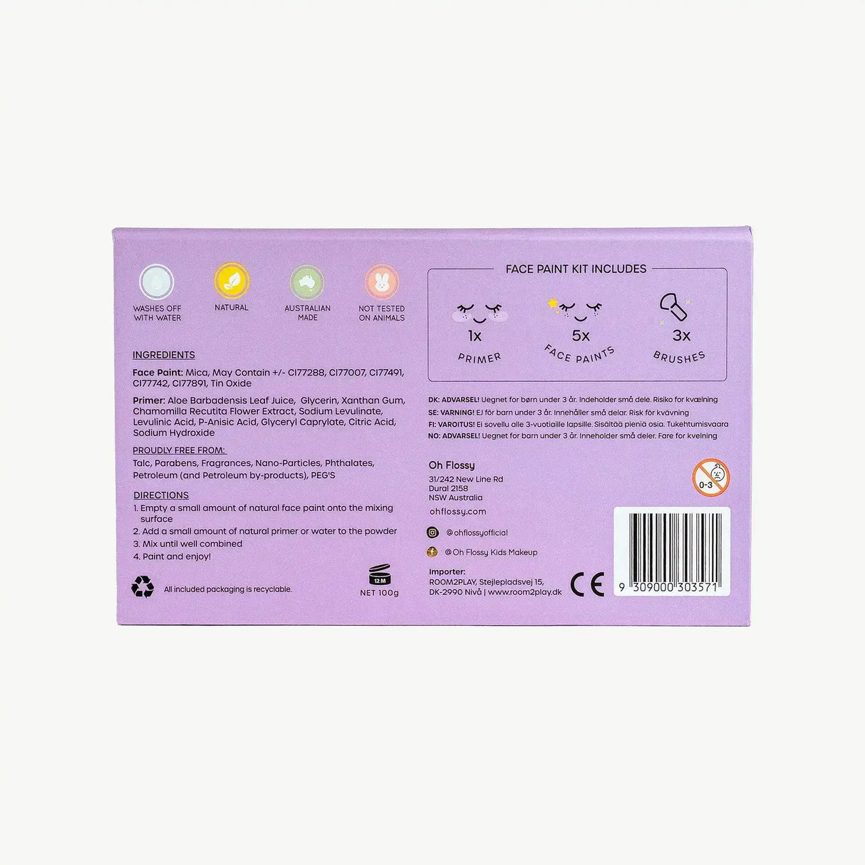 Oh Flossy Magic Garden Face Paint Set - Toybox Tales