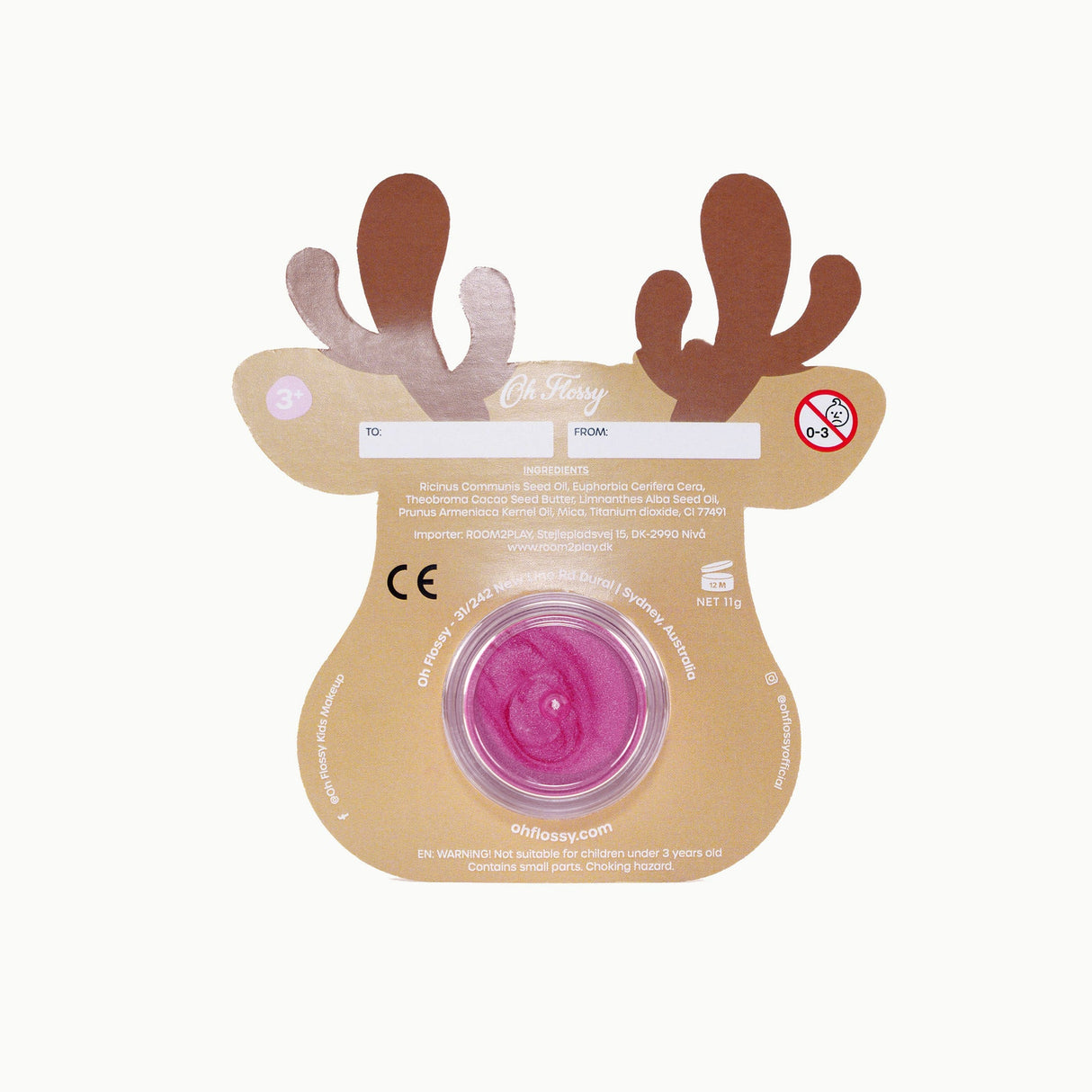 Oh Flossy Lipstick Stocking Stuffer - Rudolph