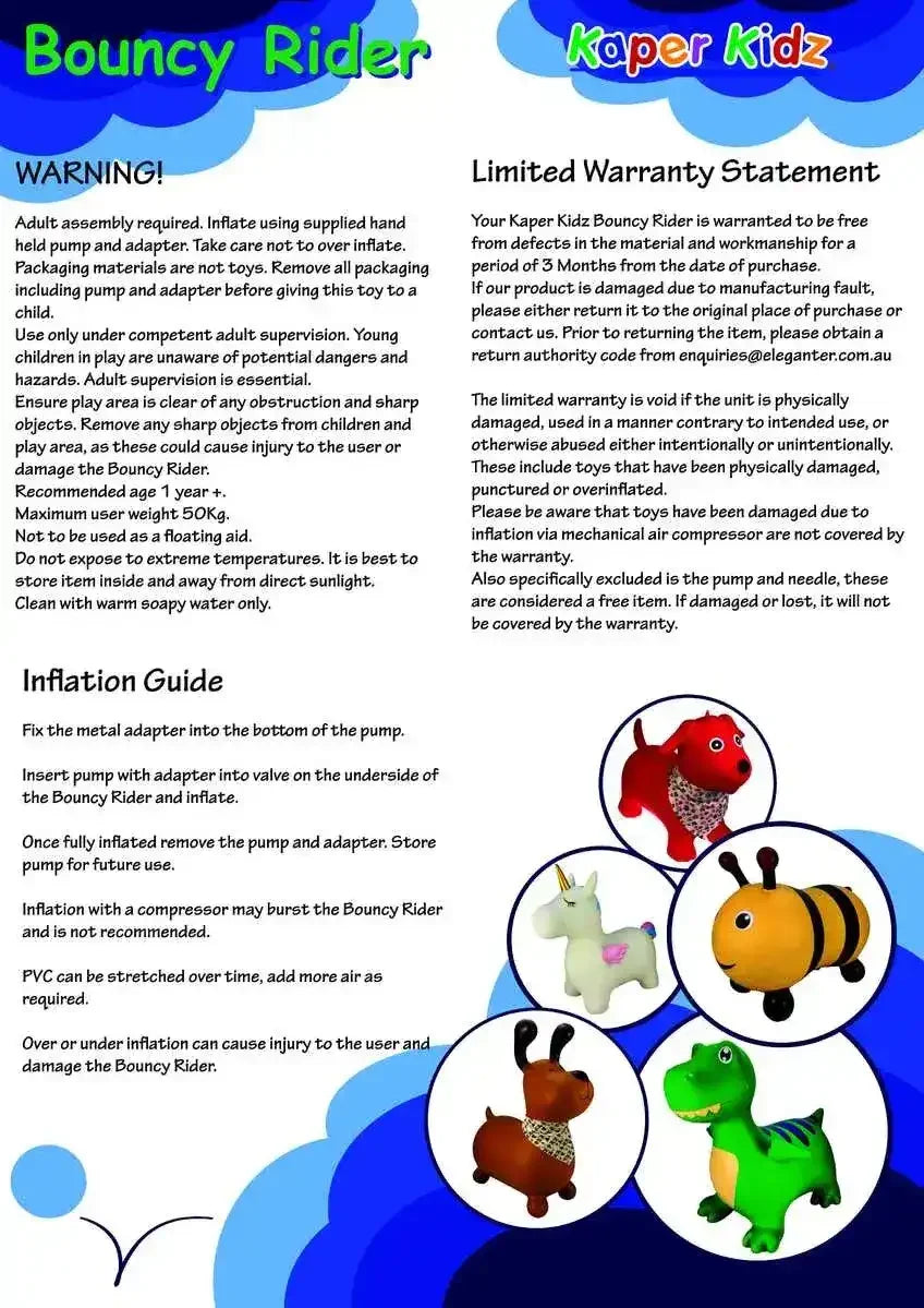 Kaper Kidz Bouncy Riders - Granite the Horse - Toybox Tales