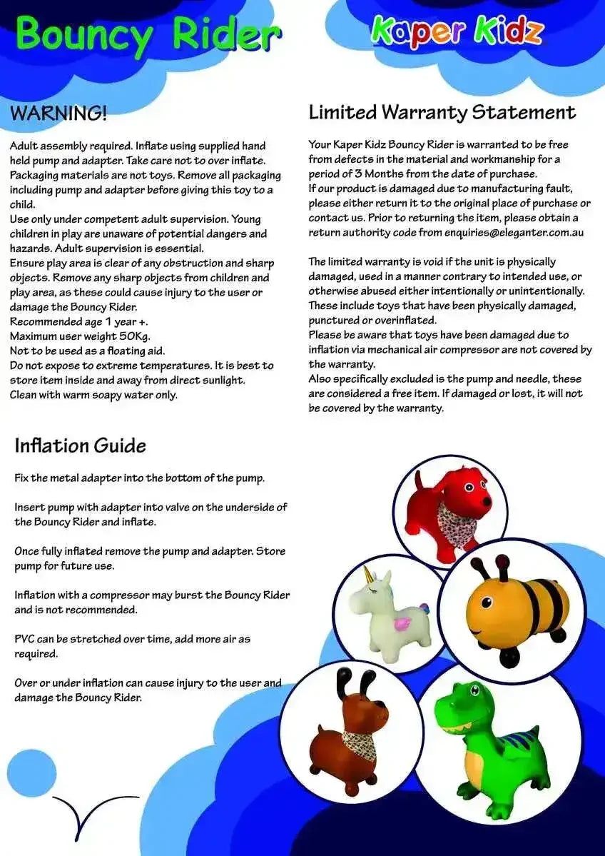 Kaper Kidz Bouncy Rider | Ashby the Rabbit