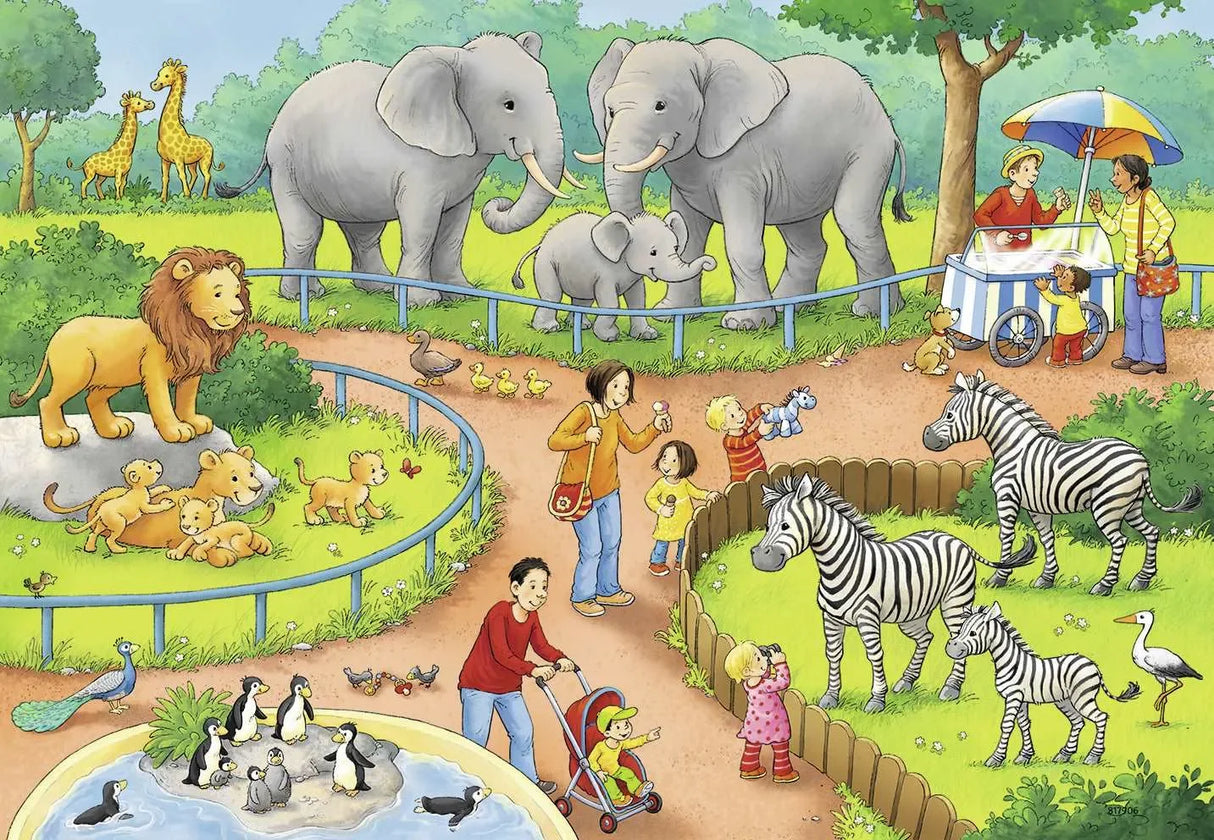 Ravensburger - A Day at the Zoo Puzzle 2x24 Piece