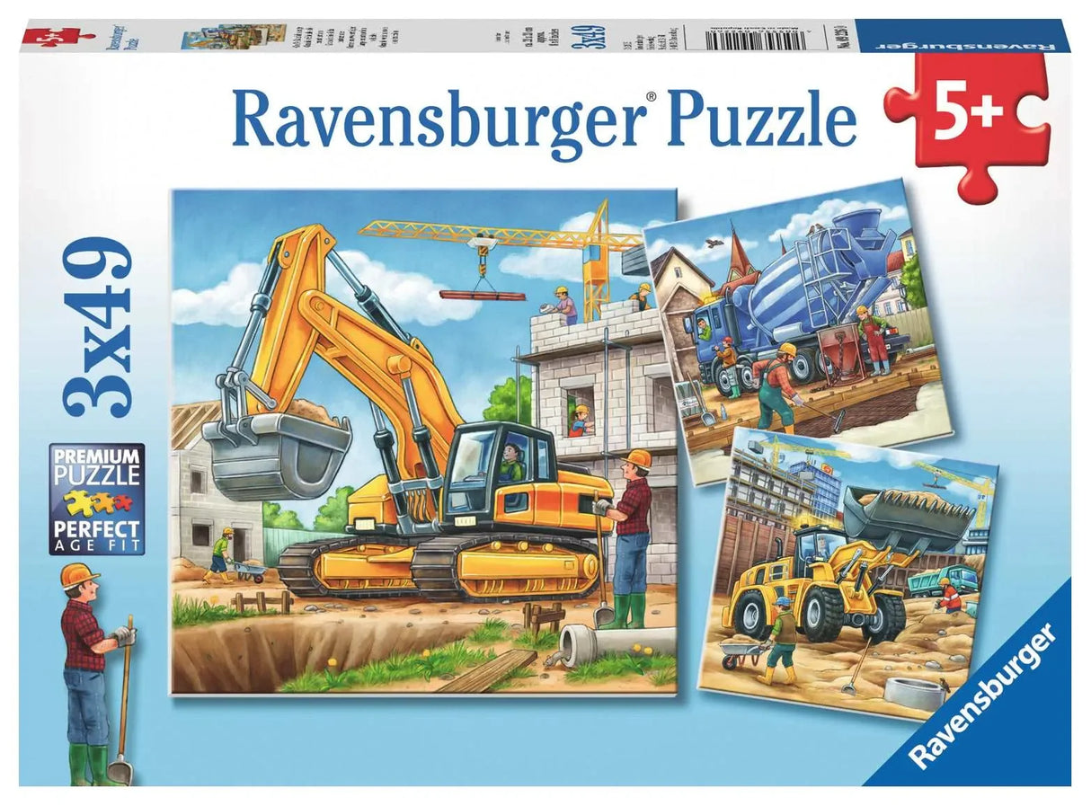 Ravensburger - Construction Vehicle Puzzle 3x49p