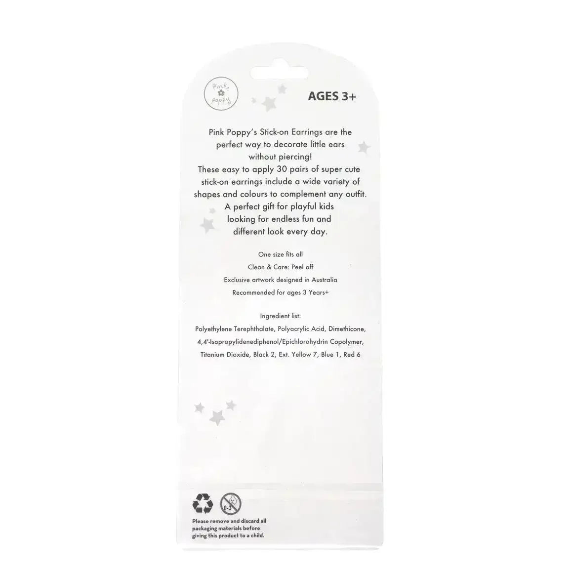 30 Pairs Dreamy Unicorn Stick On Earrings - Toybox Tales