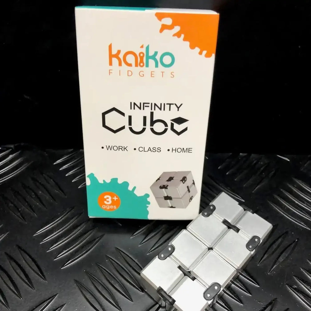 Kaiko Fidgets | Silver Infinity Cube Fidget  108 grams