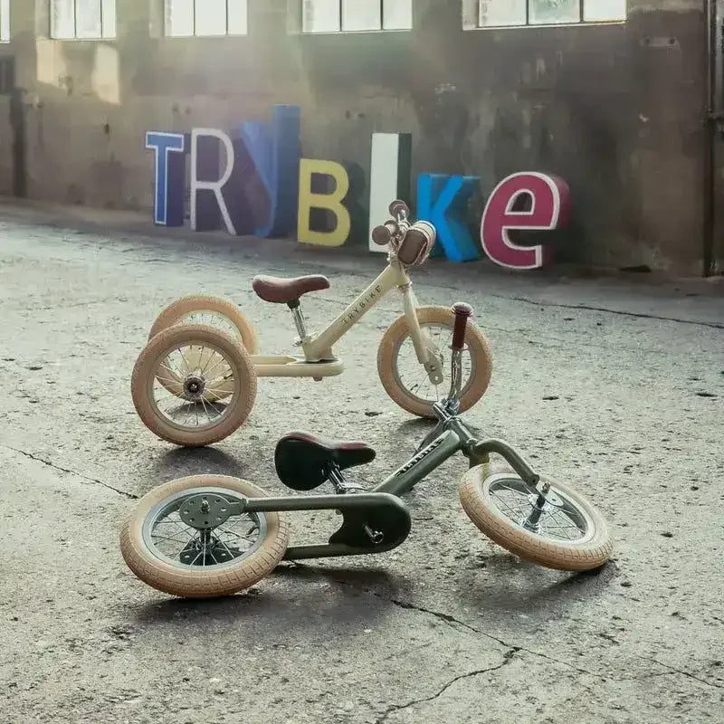 Trybike | Vintage Cream with Cream Tyres | Trike & Balance Bike - Toybox Tales