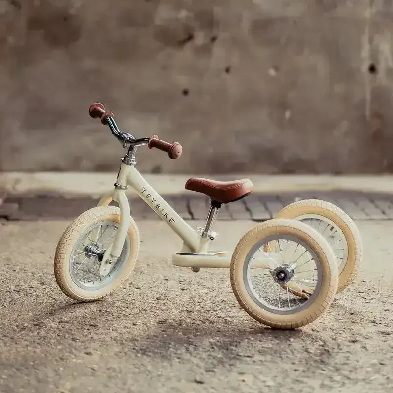 Trybike | Vintage Cream with Cream Tyres | Trike & Balance Bike - Toybox Tales