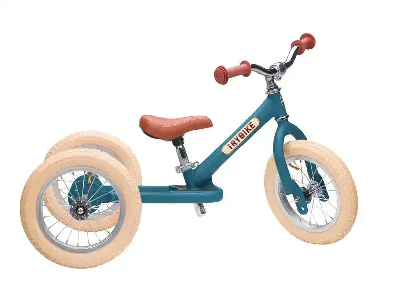 Trybike | Vintage Blue with Cream Tyres| Trike & Balance Bike - Toybox Tales