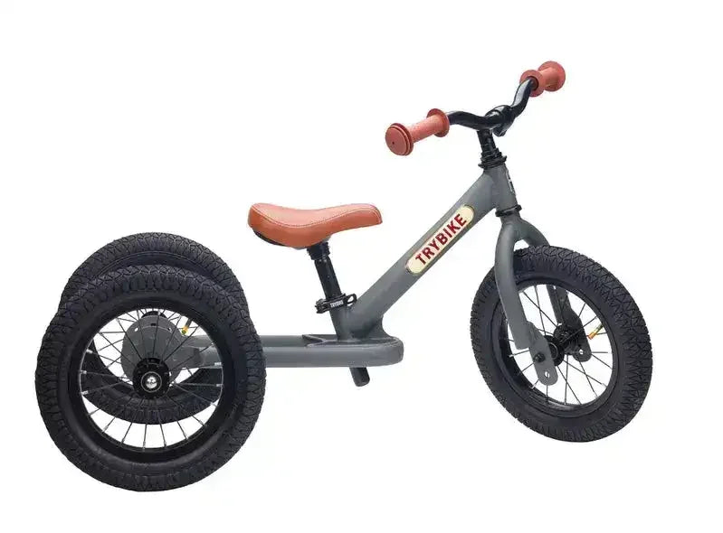 Trybike | Grey with Black Tyres | Trike & Balance Bike - Toybox Tales