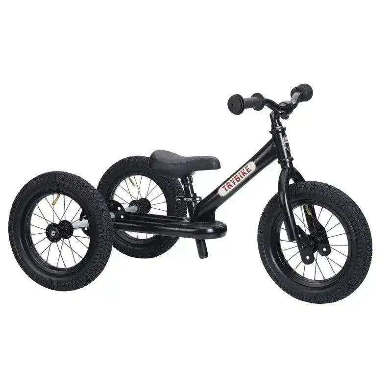 Trybike | Black with Black Tyres | Trike & Balance Bike - Toybox Tales