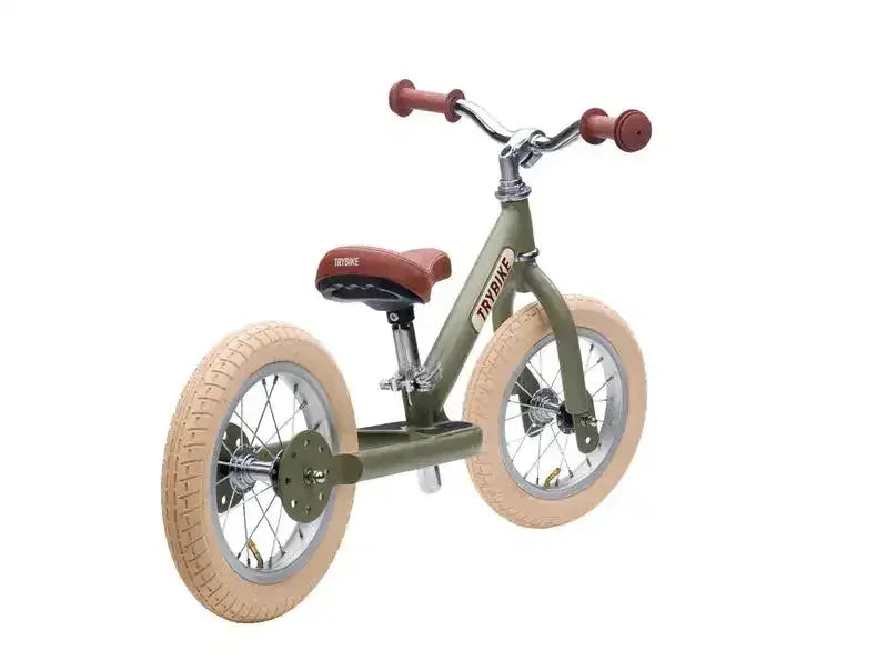 Trybike | Vintage Green with Cream Tyres | Trike & Balance Bike - Toybox Tales