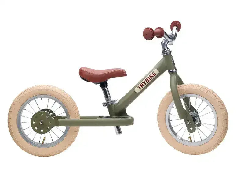 Trybike | Vintage Green with Cream Tyres | Trike & Balance Bike - Toybox Tales