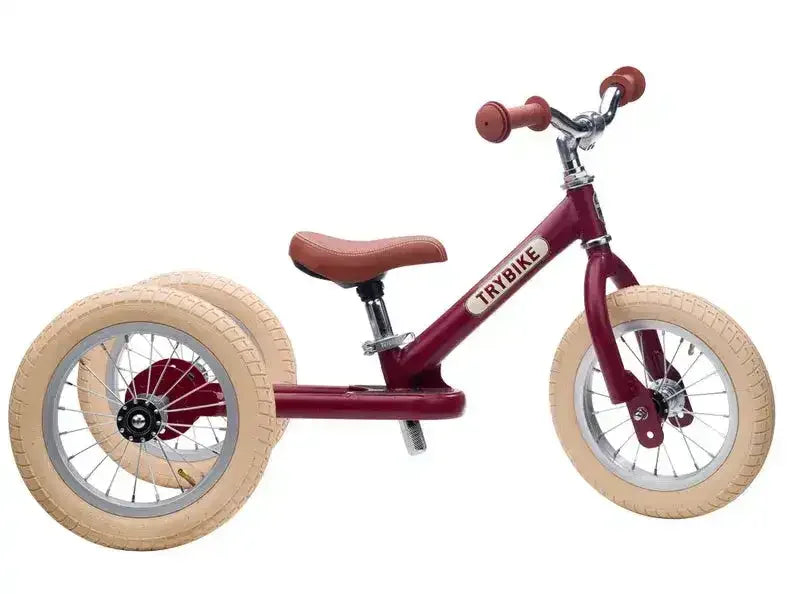 Trybike | Vintage Red with Cream Tyres | Trike & Balance Bike - Toybox Tales