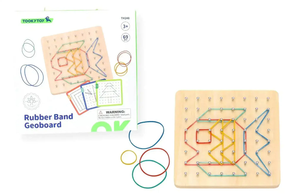 Creative Rubber Band Geoboard Pattern Puzzle Game - Toybox Tales