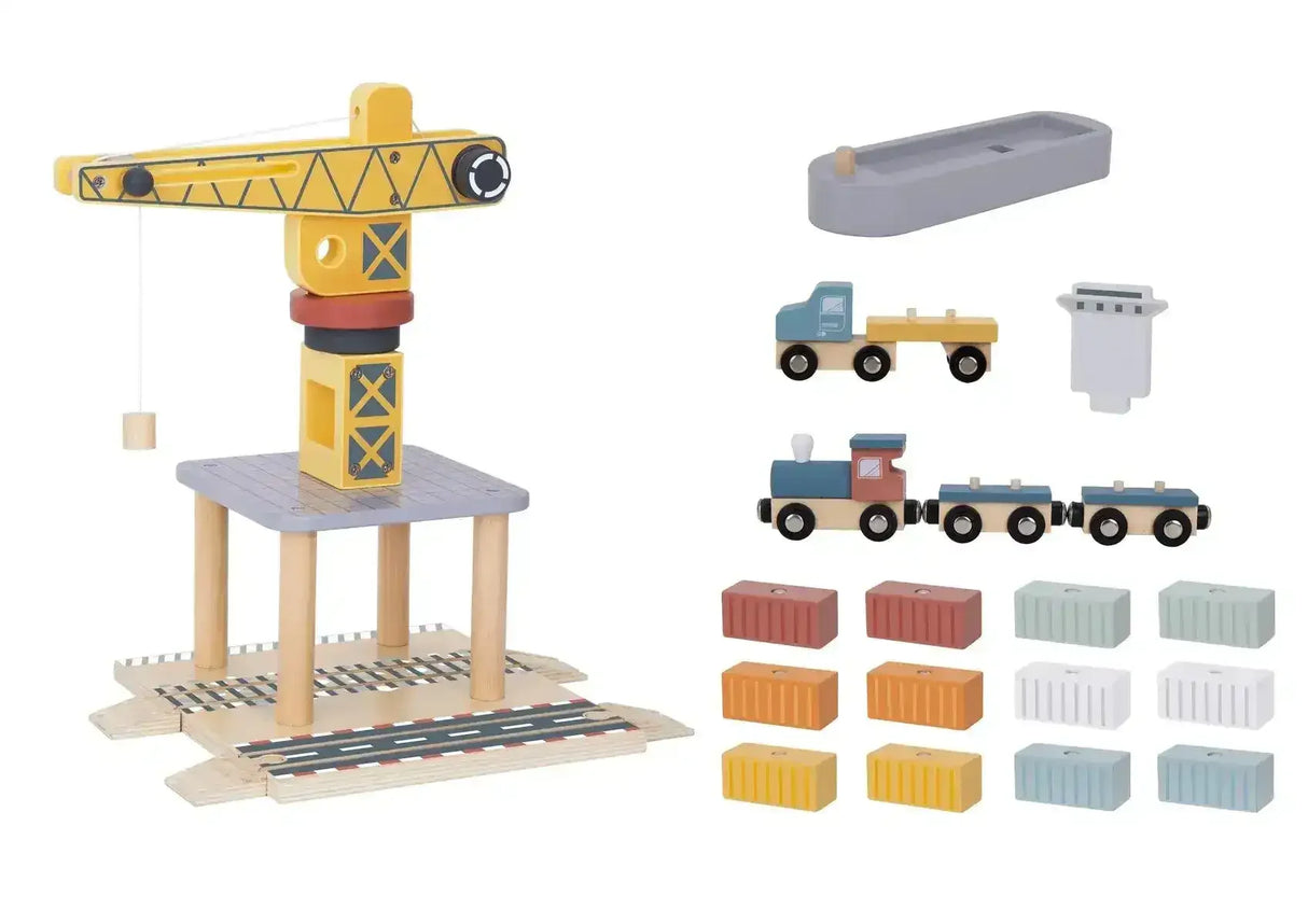 Port Crane Cargo Set - Toybox Tales