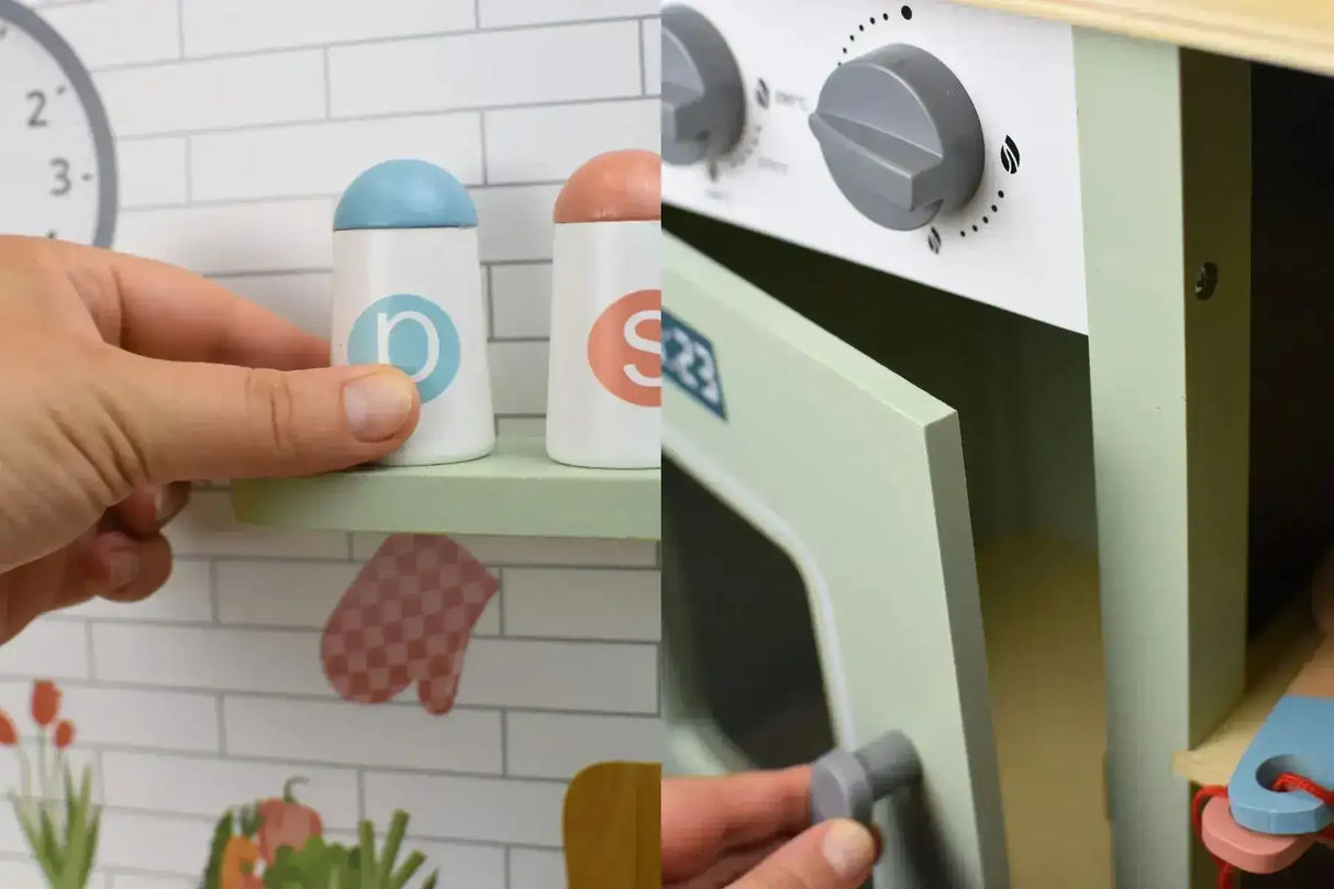 Wooden Play Kitchen Set - Toybox Tales