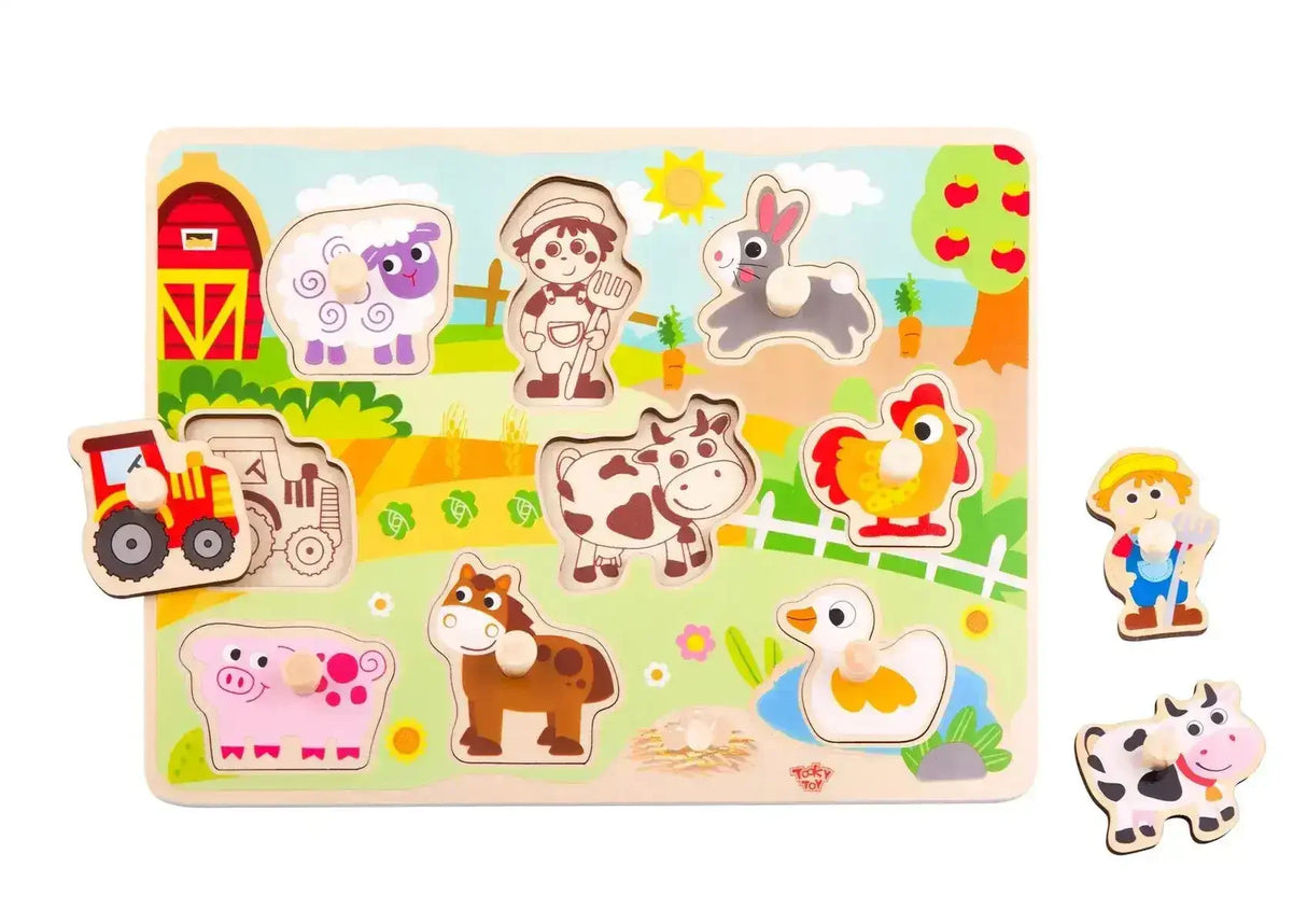 Farm Peg Puzzle - Toybox Tales