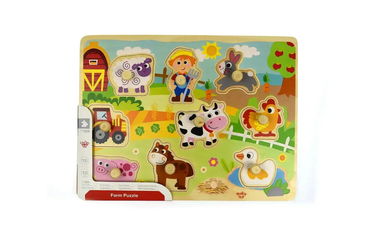 Farm Peg Puzzle - Toybox Tales
