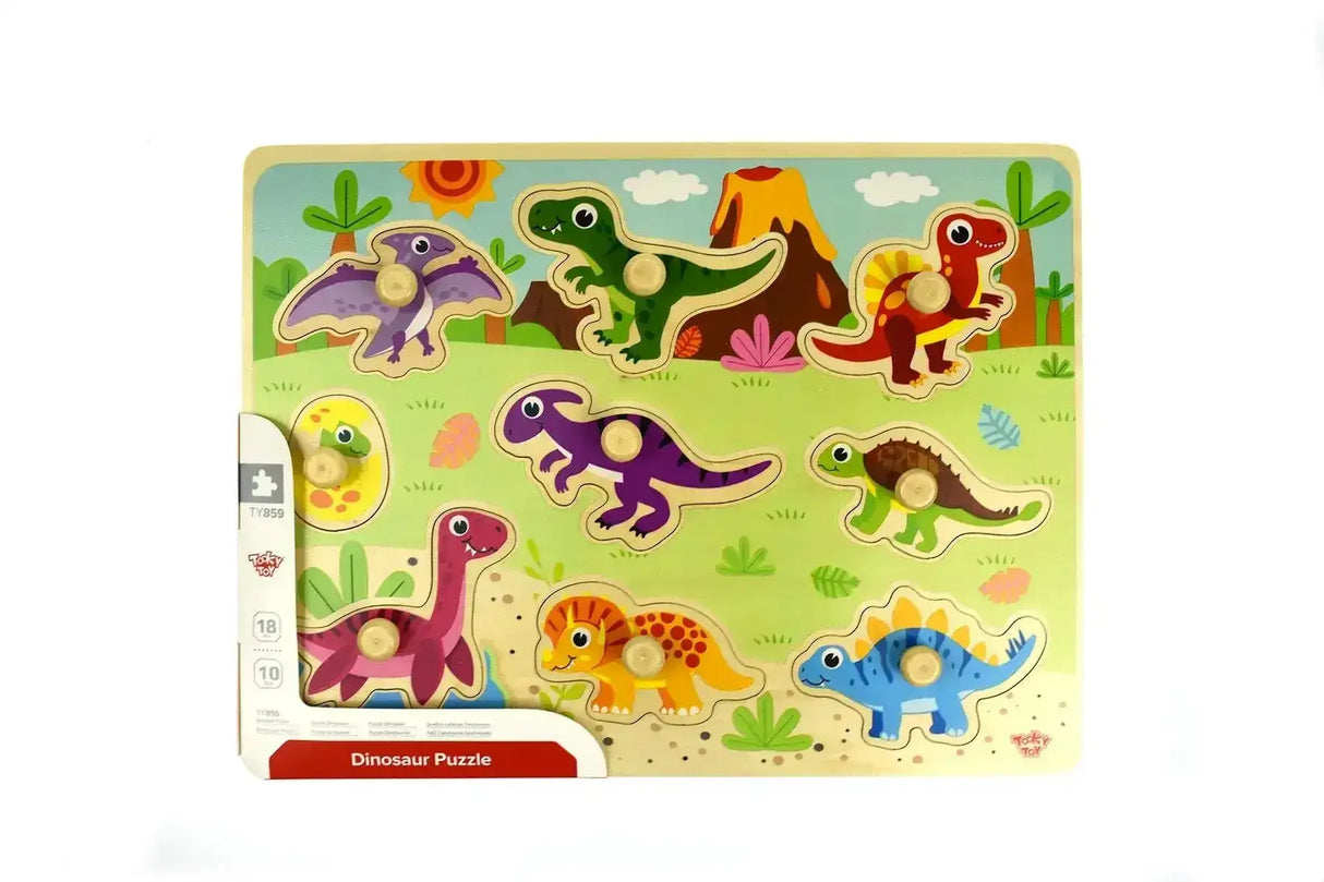 Dinosaur Peg Puzzle - Toybox Tales