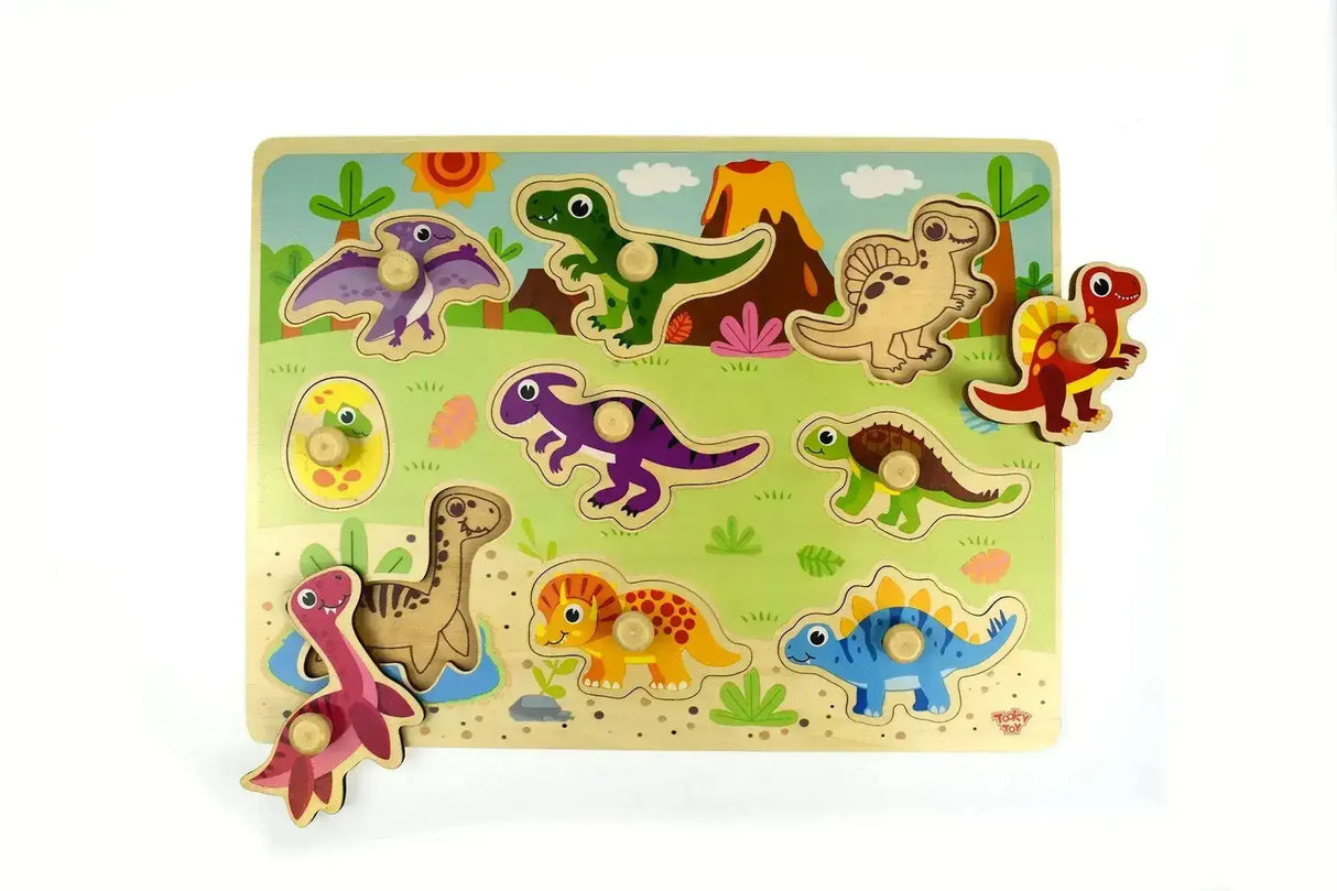 Dinosaur Peg Puzzle - Toybox Tales