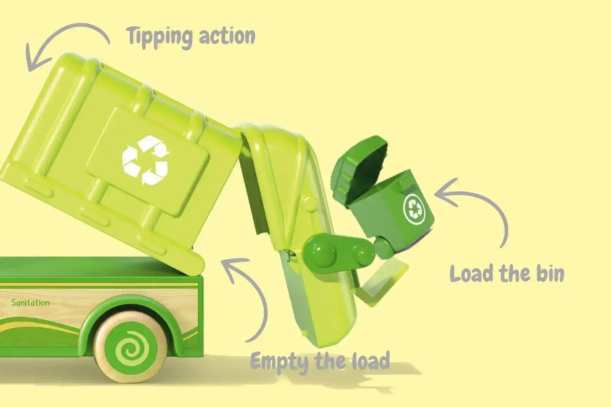 Wooden Recycling Truck with Sound and Light