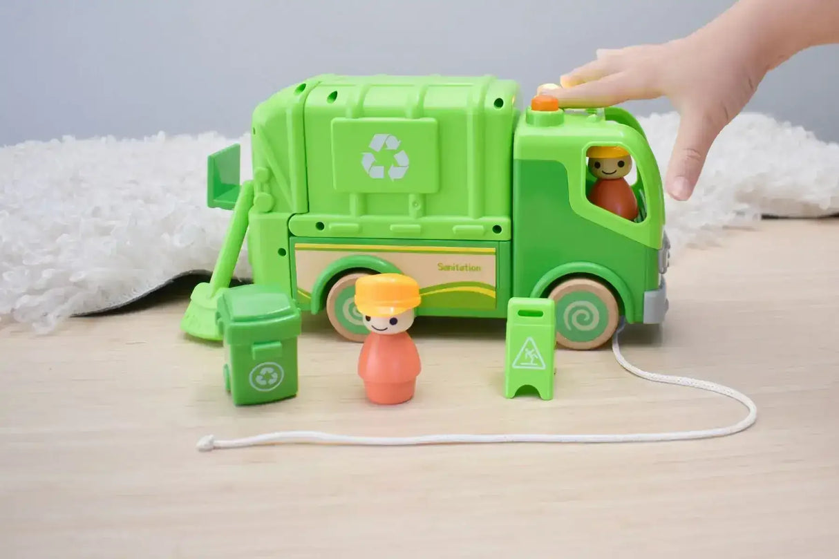 Wooden Recycling Truck with Sound and Light