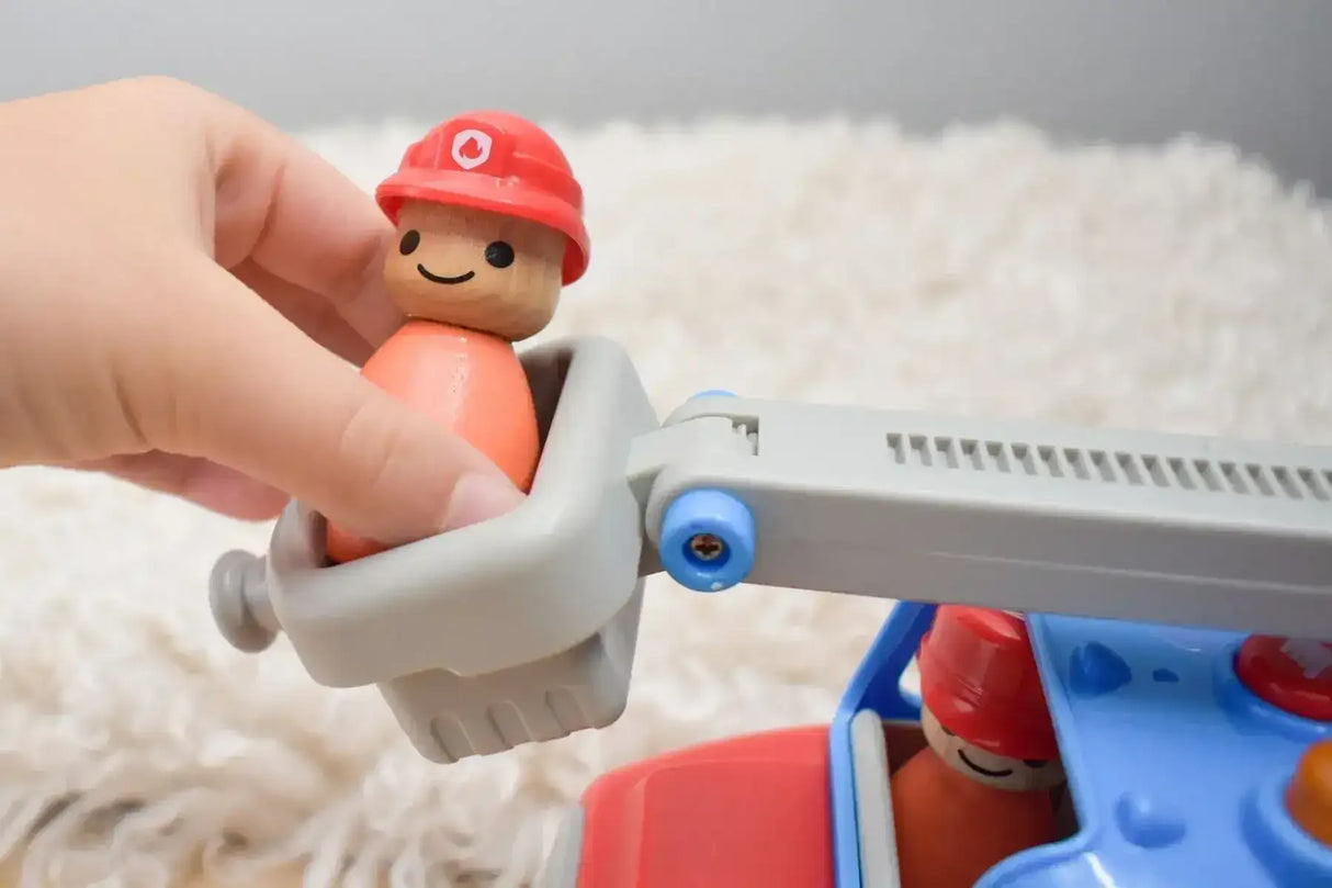 Wooden Fire Engine with Sound and Light