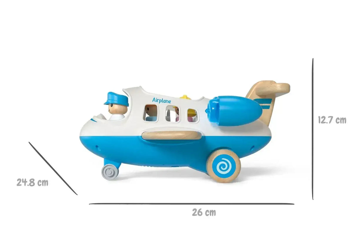 Wooden Airplane with Sound and Light