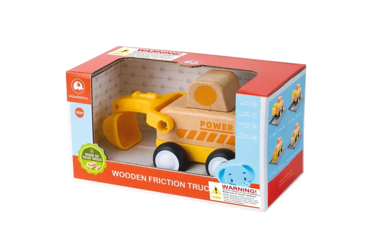 Wooden Friction Digger with Sound and Light