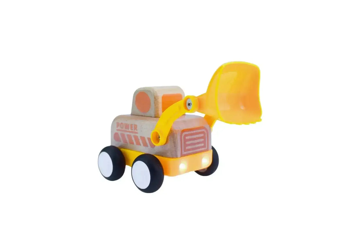 Wooden Friction Bulldozer with Light and Sound
