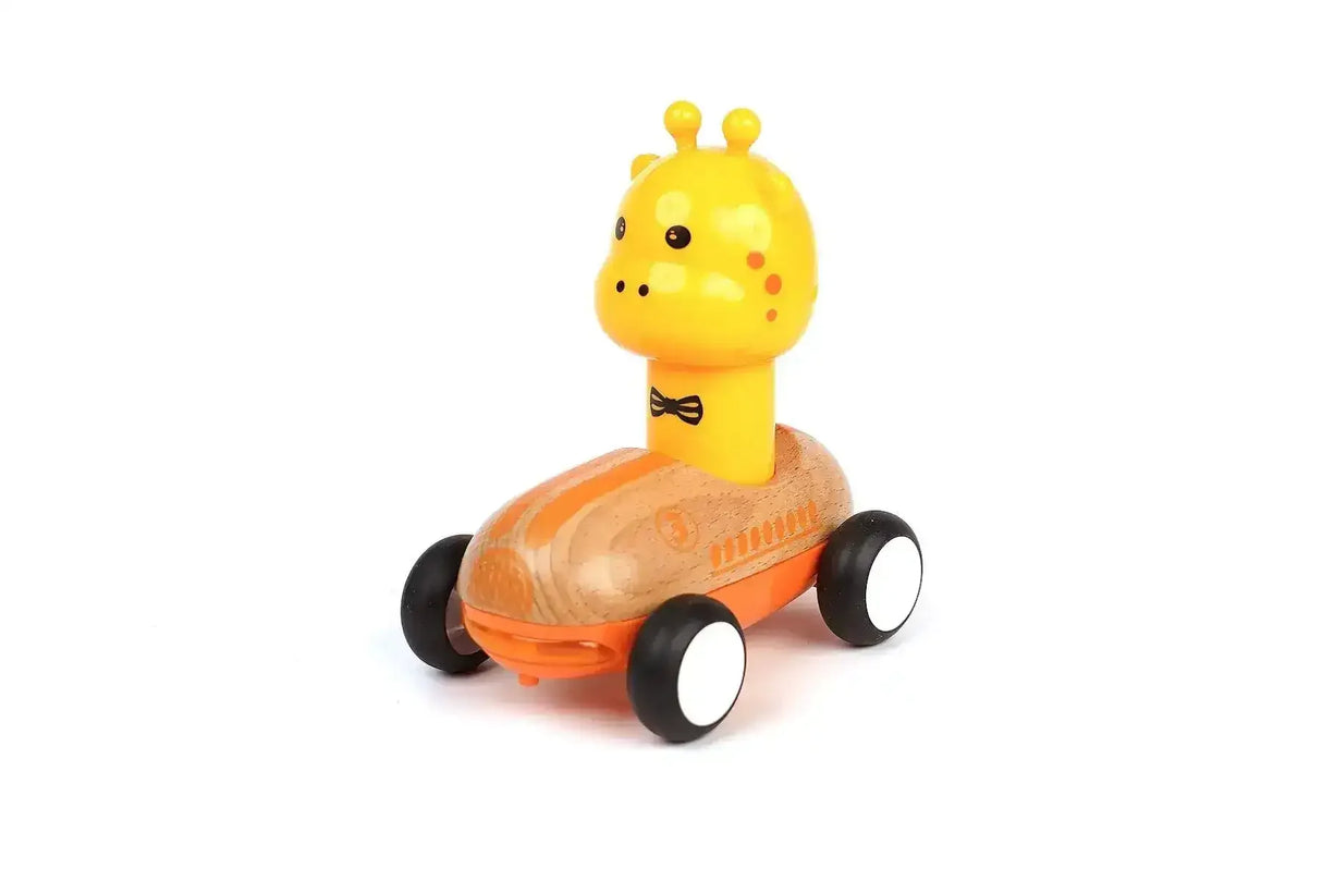 Wooden Press Go Racer with Light and Sound | Giraffe