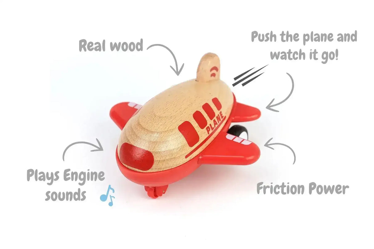 Wooden Racer Airplane with Sound