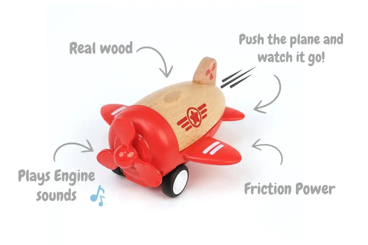 Wooden Racer Propellor Plane with Sound