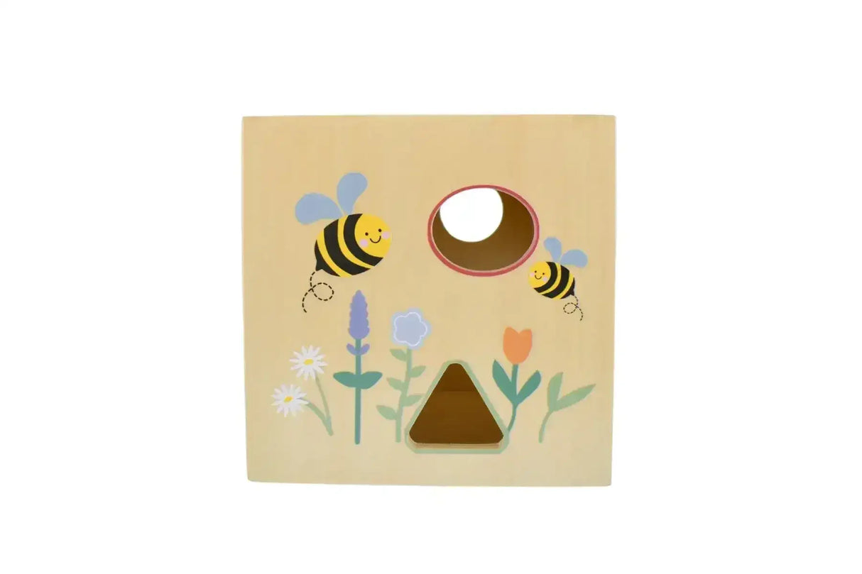 Buzzy Days Bee Wooden Shape Sorter - Toybox Tales