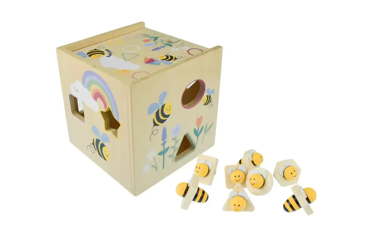 Buzzy Days Bee Wooden Shape Sorter - Toybox Tales