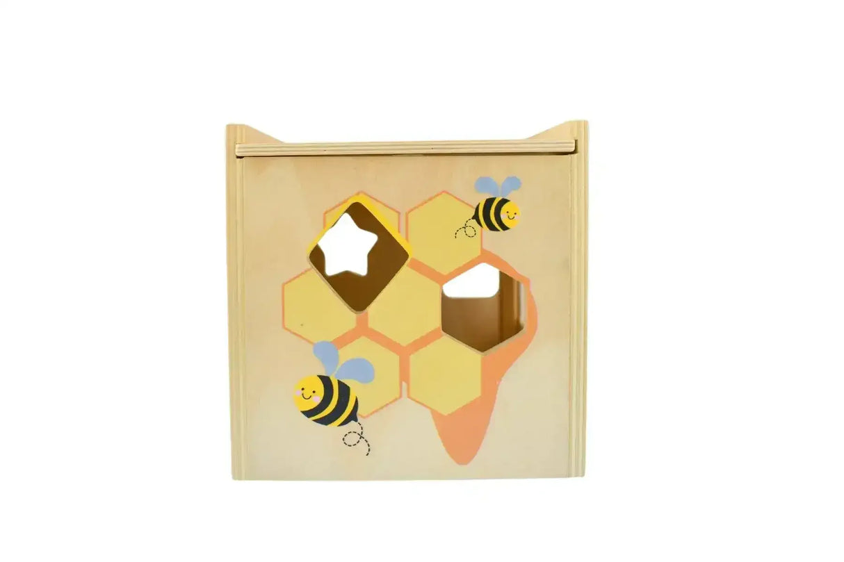 Buzzy Days Bee Wooden Shape Sorter - Toybox Tales